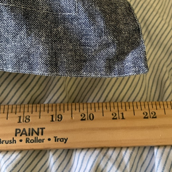 VTG TOMMY HILFIGER Blue Chambray Denim & White Stripe Standard Pillow Sham - Picture 10 of 10